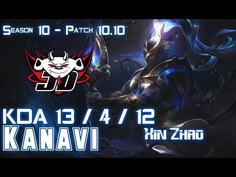 JDG Kanavi XIN ZHAO vs NIDALEE Jungle - Patch 10.10 KR Ranked