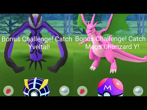Shiny Yveltal & Mega Charizard Y raids started in pokemongo...