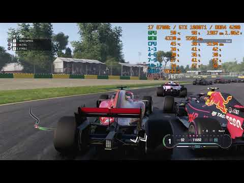 F1 2018 Benchmark | i7 8700k @5.2 | MSI GTX 1080Ti