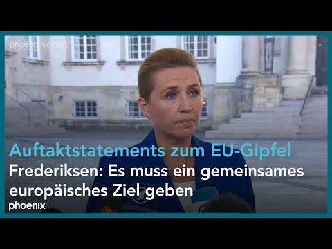 Auftaktstatements zum EU-Gipfel u.a. von Mette Frederiksen (Ministerpräsidentin Dänemark) am 1.10.25