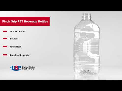 24 oz. Round Energy PET Beverage Bottle with 38mm DBJ Neck (Cap Sold  Separately)