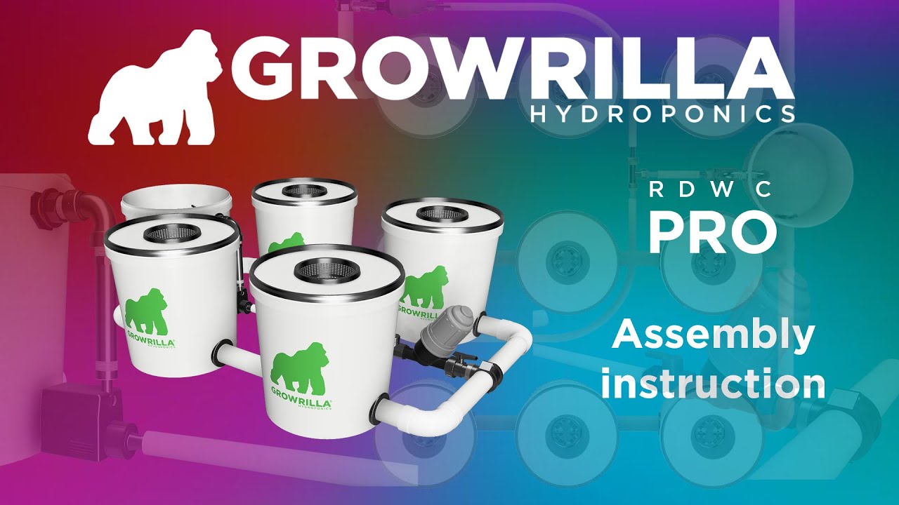 GROWRILLA RDWC PRO , how to assembly the hydroponics recirculating system. Instruction tutorial