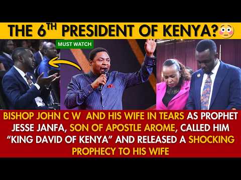 BISHOP JOHN C W & HIS WIFE IN TEARS AS PROPHET JESSE SON OF APS AROME CALLED HIM KING DAVID OF KENYA