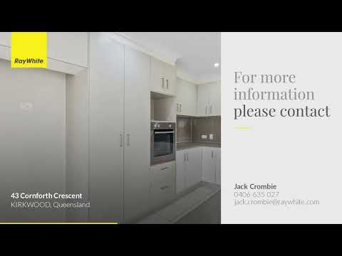 43 Cornforth Crescent, Kirkwood, QLD 4680, 4 Kuwarto, 2 Banyo, House