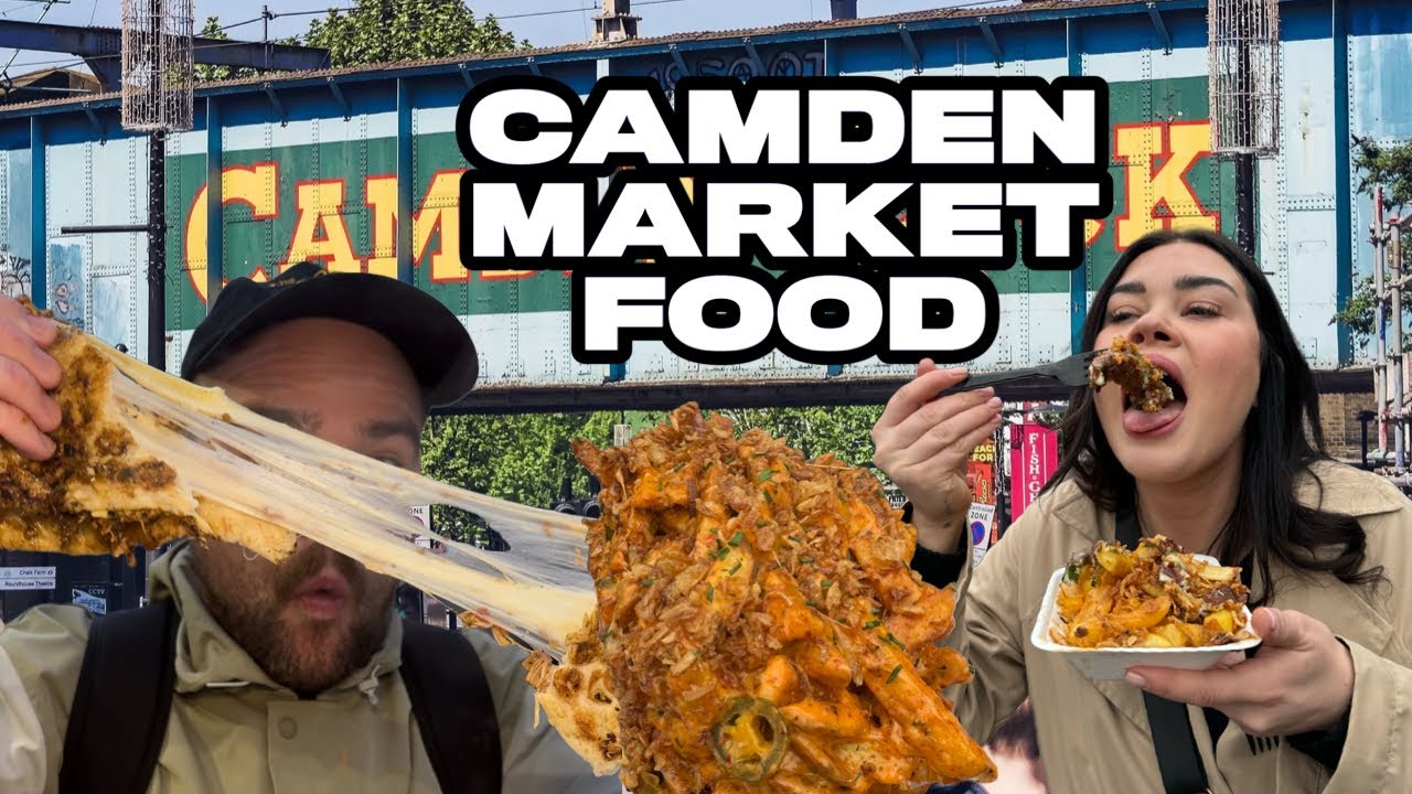 Travelers immerse themselves in a culinary adventure at the vibrant Camden Market.