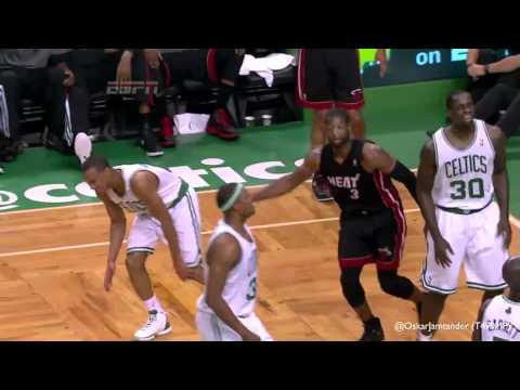 Avery Bradley blocks Dwyane Wade 1/4/12