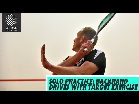 Squash tips: Solo practice with Simon Parke - Backhand drives with target