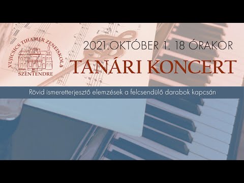 Vujicsics Tihamér Zeneiskola - Tanári koncert a Zene világnapja alkalmából