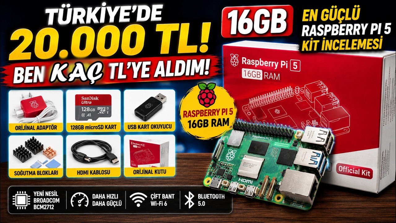 Türkiye'de 25.000 TL, Ben 6.500 TL'ye Aldım! | Komple Raspberry Pi 5 16GB Kiti