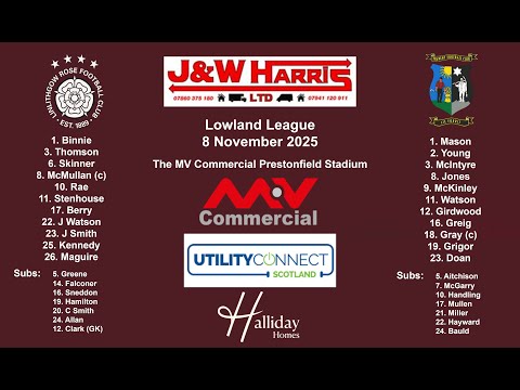 Linlithgow Rose v Tranent – 8 November 2025