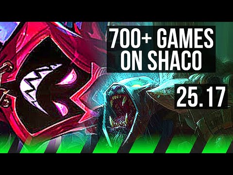SHACO vs RENGAR (JGL) | Legendary, 700+ games | EUW Challenger | 25.17