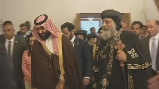 Saudi Crown Prince meets Coptic Pope in Egypt