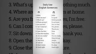 Daily Use English Sentences for Everyday Speaking