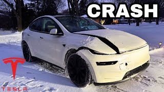My New 2026 Tesla Model Y Juniper CRASHED