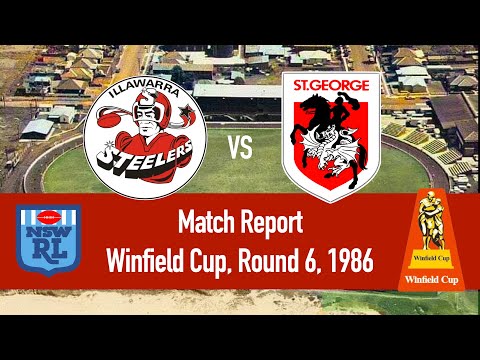 Illawarra Steelers vs St George Dragons | 1986, Round 19 | MATCH REPORT