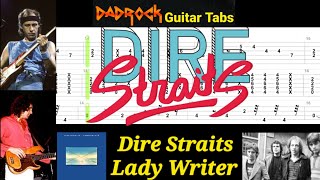 Lady Writer - Dire Straits - Guitar + Bass TABS Lesson