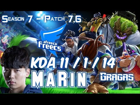 AFs MaRin GRAGAS vs MAOKAI Top - Patch 7.6 KR Ranked