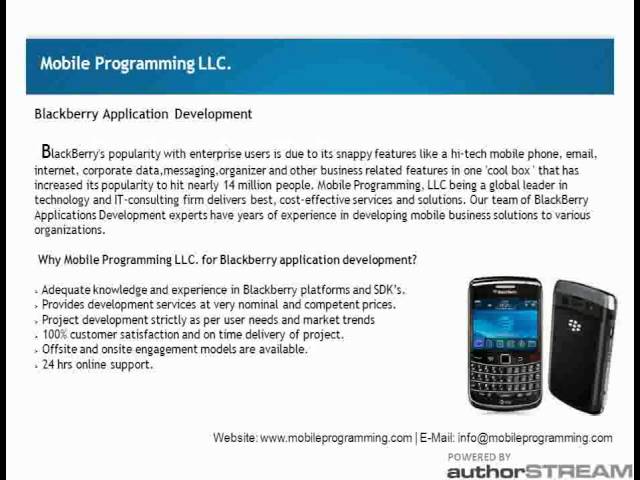 About Mobile Programming