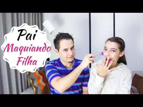 Pai maquiando filha | Thalita Matsura pagando prenda ◕‿◕ Video