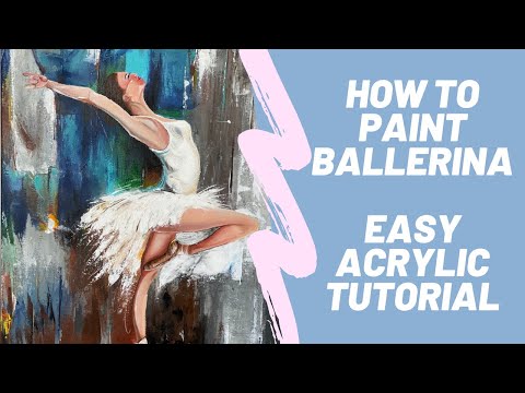 Ballerina Acrylic painting || easy tutorial || Paintbrush by Divya