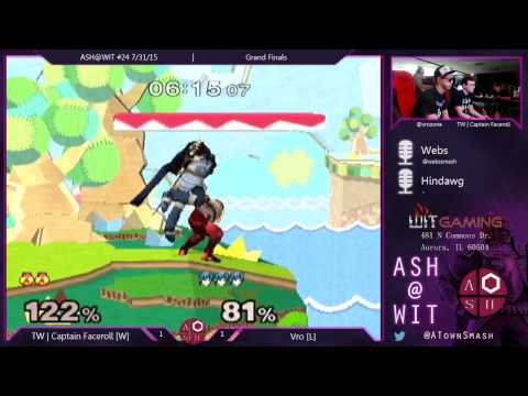 TW | Captain Faceroll (Sheik) vs. Vro (Marth, Falcon) - Melee Grand Finals ASH@WIT #24 7/31/15