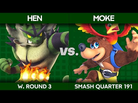 Smash Quarter 191 -  Hen (Incineroar) v Moke (Banjo-Kazooie): Winners Round 3