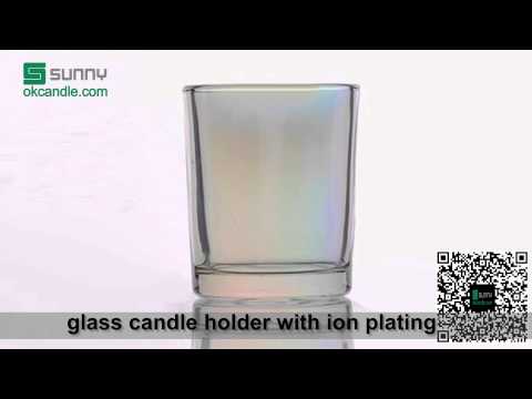 glass candle holder with ion plating,candle jars on okcandle.com