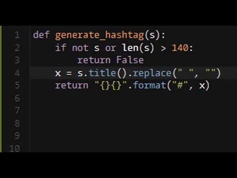Python - Hashtag Generator | 5KYU