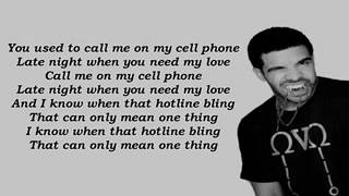 Drake - Hotline Bling ( Lyrics Video )