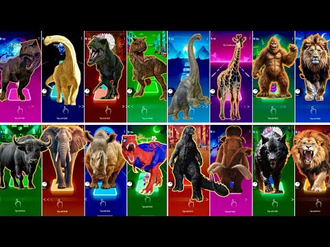 🦖 Megamix Dinosaur vs Jurassic World vs The Buffalo vs Godzilla | Coffin Dance 🪩