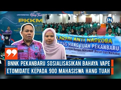 BNNK Pekanbaru Sosialisasikan Bahaya Vape Etomidate kepada 900 Mahasiswa Hang Tuah