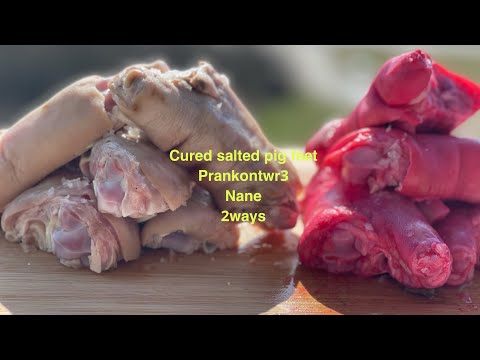 TWO WAYS TO MAKE GHANAIAN CURED SALTED PIG FEET | PRAKONTWR3 |NANE #saltedpigfeet #prickledpigfeet