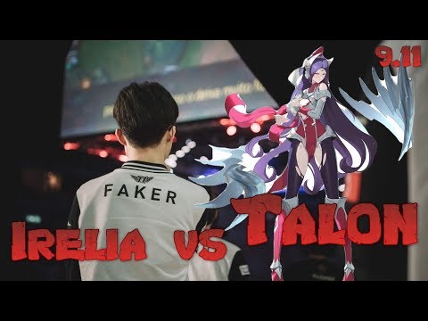 Faker - Irelia vs Talon Mid - LoL Season 9 KR Ranked | League Of Legends