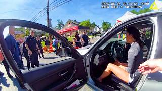 Woman Drives Through Crowd Because She's Late