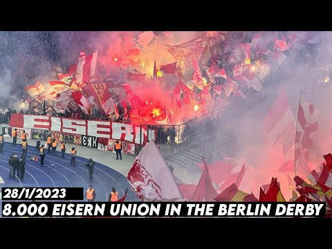 8.000 EISERN UNION IN THE BERLIN DERBY || Hertha Berlin vs Union Berlin 28/1/2023