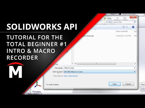 SOLIDWORKS API for the Total Beginner – 1/6 Introduction & Macro Recorder