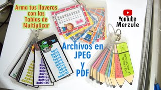 Tablas de multipicar | llavero de tablas de multiplicar