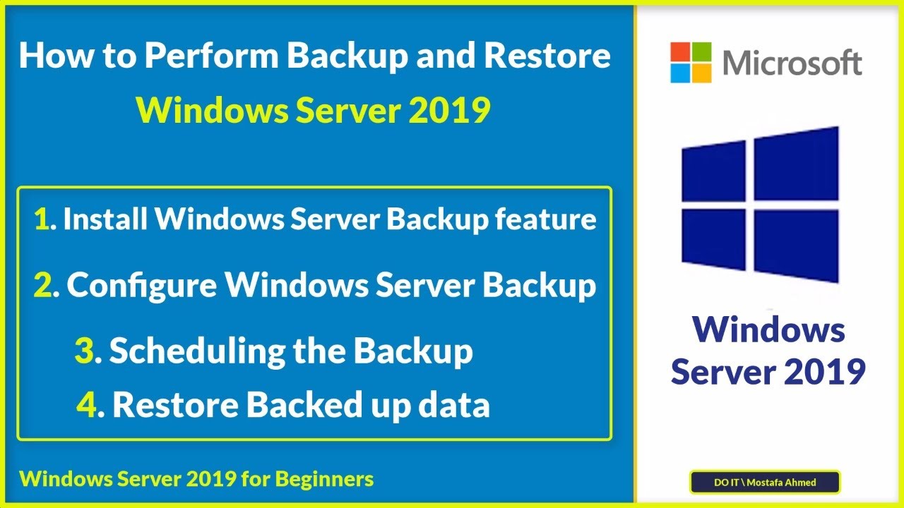 How to Perform Backup and Restore in Windows Server 2019