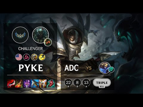 Pyke ADC vs Ezreal - NA Challenger Patch 12.3