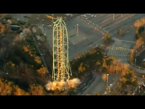 WATCH: Six Flags Kingda Ka roller coaster implosion