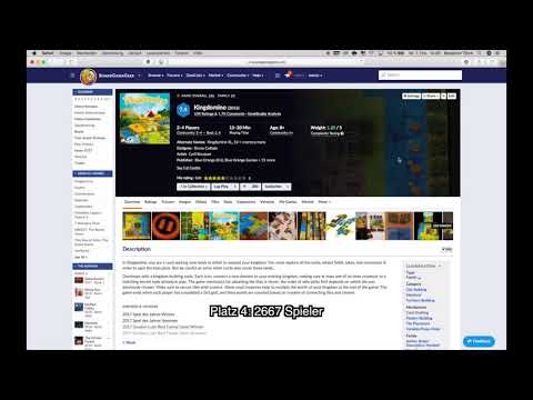 Top 10 meistgespielte Spiele im Januar 2018 laut BGG