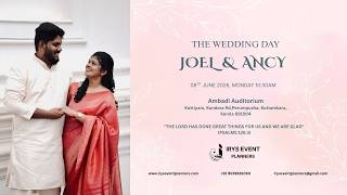 JOEL & ANCY | WEDDING LIVE WEBCAST | 8th JUNE 2026 | IRYS EVENT PLANNERS