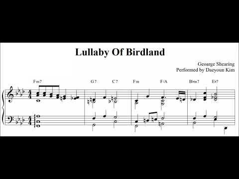 [Jazz Standard] Lullaby Of Birdland (sheet music)