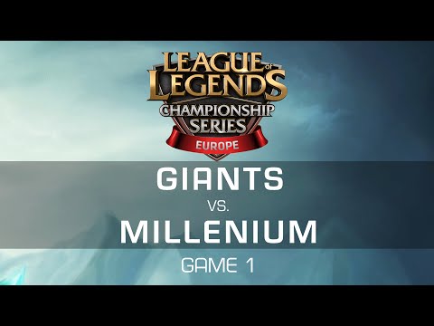 Millenium vs. Giants - Game 1 - EU LCS Expansion Tournament - League of Legends