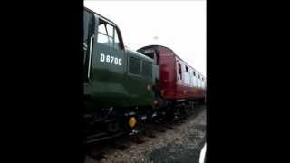 preview picture of video 'D6700 Class37 & City of Truro - On The Shuttle Line - NRM York Railfest 2012'