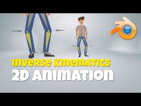 Creating IK Chains for the legs. Basic Rigging tutorial. Blender Grease Pencil tutorial.