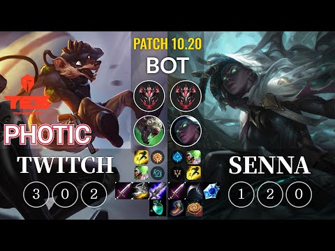 TES Photic Twitch vs Senna Bot - KR Patch 10.20