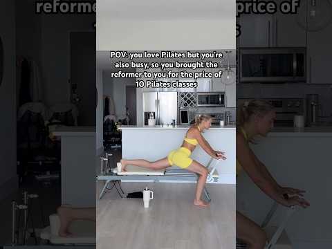 Pilates reformer workout at home!#pilatesworkout #pilatesreformer #reformerpilates #reformerworkout