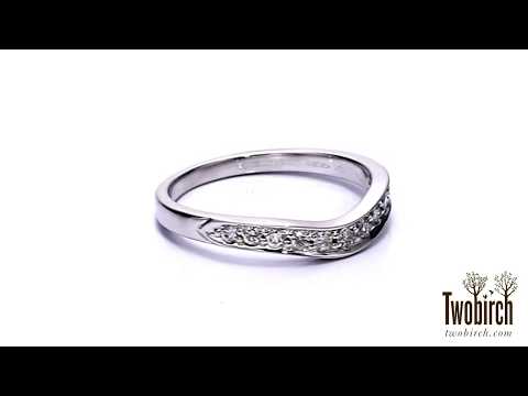 0.2 Ct. Millgrained Edge Shared Prong Shadow Band - TwoBirch - TB-CR-0112-WG-D