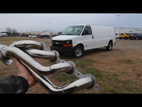 I PUT HEADERS ON MY WORK VAN!!